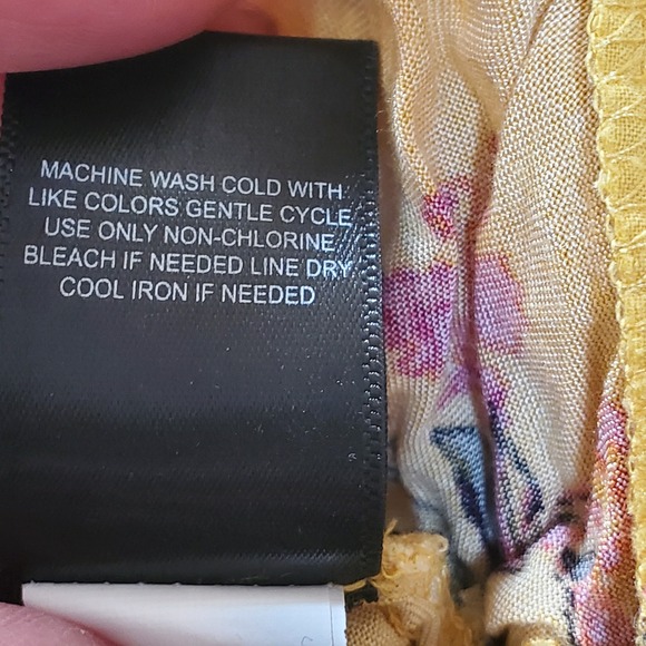 Torrid Yellow Floral Babydoll Cottage Boho Dress Mini Sz 2/2X Fairycore Party - Picture 7 of 8